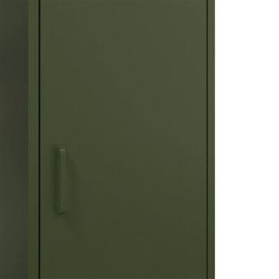 vidaXL Aparador de acero verde oliva 36x39x113 cm