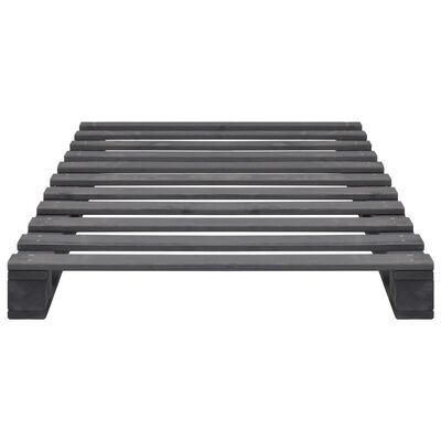 vidaXL Estructura cama palets sin colchón madera maciza gris 100x200cm