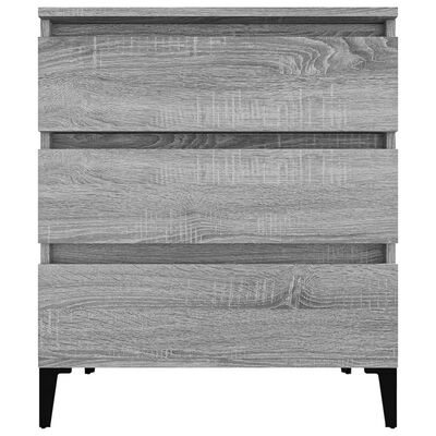 vidaXL Aparador de madera contrachapada gris Sonoma 60x35x70 cm