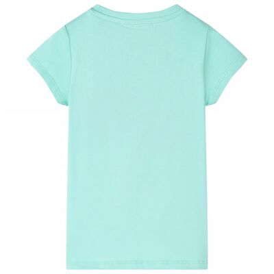 Camiseta infantil verde menta claro 92