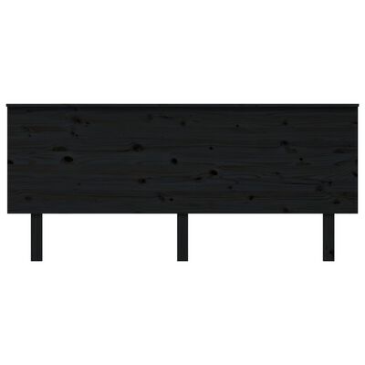 vidaXL Cabecero de cama madera maciza de pino negro 184x6x82,5 cm