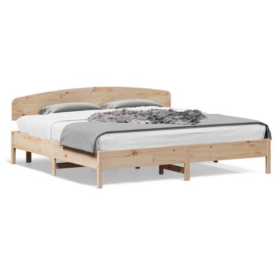 vidaXL Estructura de cama con cabecero madera maciza de pino 200x200cm