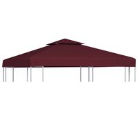 vidaXL Toldo de cenador 2 niveles 310 g/m² 3x3 m burdeos