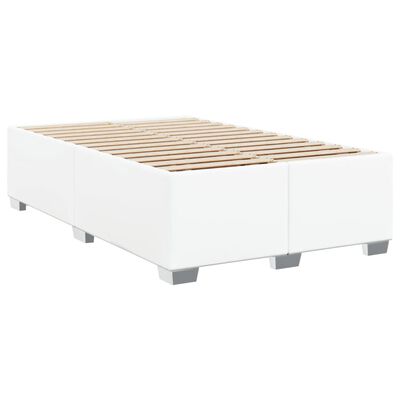 vidaXL Estructura de cama cuero sintético blanco 120x190 cm