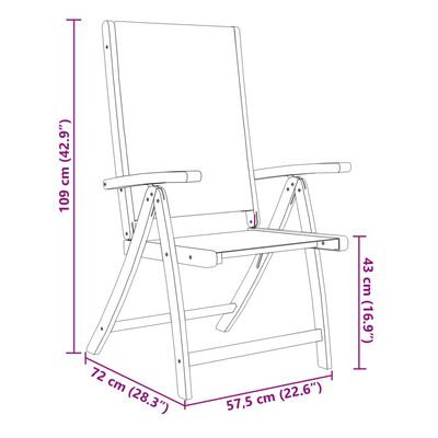 vidaXL Juego comedor de jardín 9 pzas madera maciza acacia y textileno