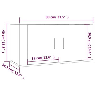 vidaXL Set de muebles de TV 3 piezas madera contrachapada blanco