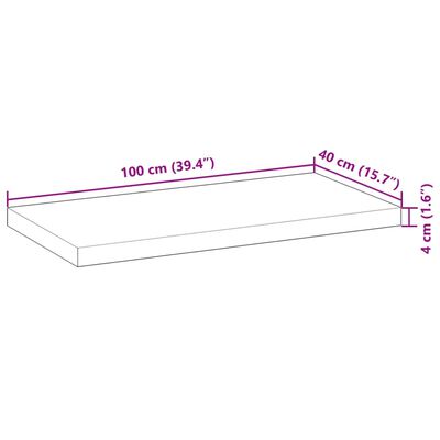 vidaXL Tablero de mesa rectangular madera maciza acacia 100x40x4 cm