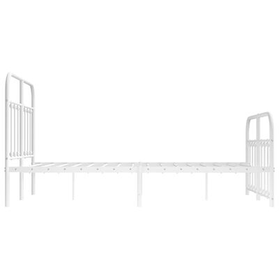 Estructura cama metal con cabecero y estribo blanco 120x190 cm