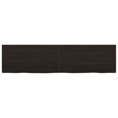 vidaXL Encimera de baño madera tratada marrón oscuro 160x40x(2-4) cm