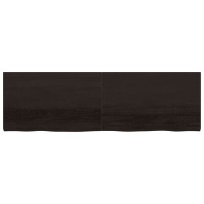 vidaXL Estante pared madera roble tratada marrón oscuro 200x60x(2-4)cm