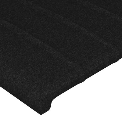 vidaXL Cama box spring con colchón tela negro 90x190 cm