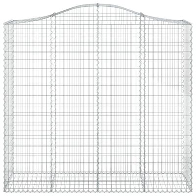 vidaXL Cestas de gaviones 3 uds forma de arco hierro 200x50x180/200 cm