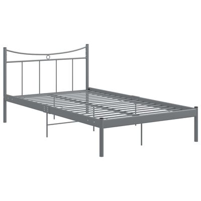 vidaXL Estructura de cama sin colchón metal gris 120x200 cm