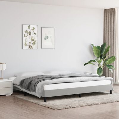 vidaXL Cama sin colchón tela gris claro 200x200 cm