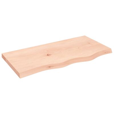 vidaXL Tablero de mesa madera maciza roble sin tratar 80x40x(2-4) cm