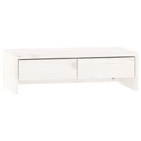 vidaXL Soporte de monitor madera maciza de pino blanco 50x27x15 cm