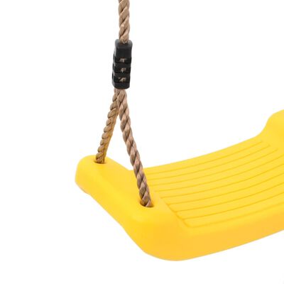 vidaXL Columpio para niños individual con cuerda ajustable amarillo