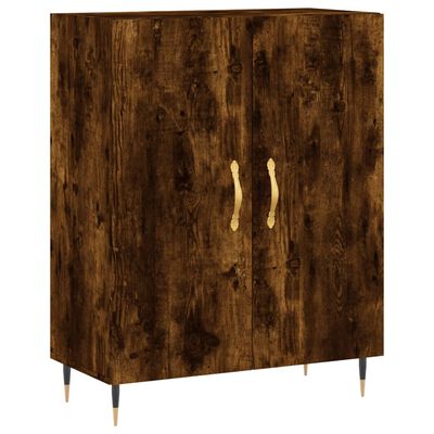 vidaXL Aparador alto madera contrachapada roble ahumado 69,5x34x180 cm