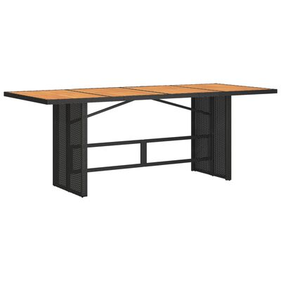 vidaXL Set de comedor de jardín 9 pzas y cojines ratán sintético negro