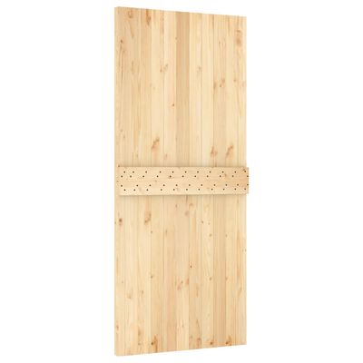 vidaXL Puerta corredera con herrajes madera maciza de pino 90x210 cm