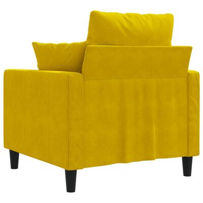 vidaXL Sillón de terciopelo amarillo 60 cm