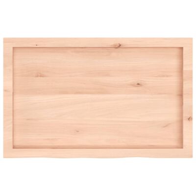 vidaXL Tablero de mesa madera maciza roble sin tratar 80x50x(2-4) cm