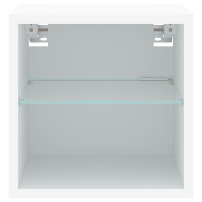 vidaXL Mueble de TV de pared con luces LED blanco 30x28,5x30 cm