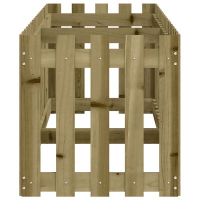 vidaXL Arriate elevado jardín valla madera impregnada pino 200x50x50cm