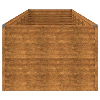 vidaXL Jardinera acero corten 578x100x69 cm