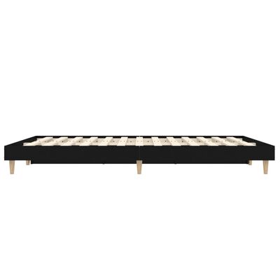 vidaXL Estructura de cama madera de ingeniería negra 135x190 cm