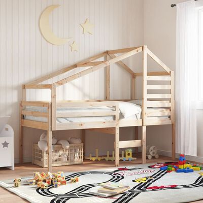 vidaXL Techo de cama infantil madera maciza pino 188x82x113 cm