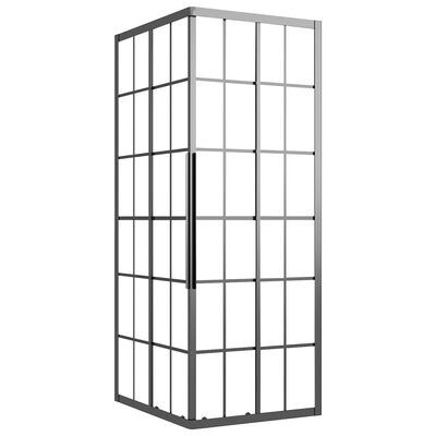 vidaXL Cabina de ducha ESG esmerilado negro 80x70x180 cm