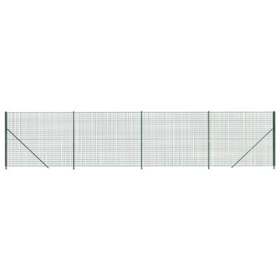 vidaXL Cerca de alambre con brida verde 2x10 m