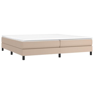 vidaXL Estructura de cama de cuero sintético capuchino 200x200 cm