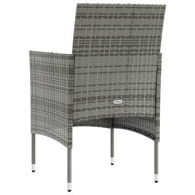 vidaXL Set de muebles de jardín 16 pzas y cojines ratán sintético gris