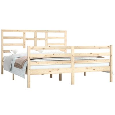 vidaXL Estructura de cama sin colchón madera maciza 160x200 cm