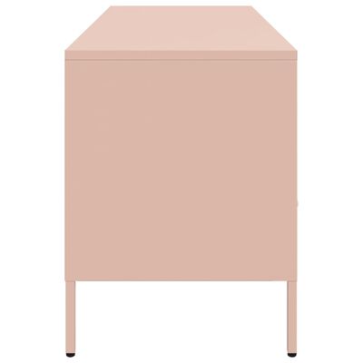 vidaXL Mueble para TV acero rosa 100,5x39x50,5 cm