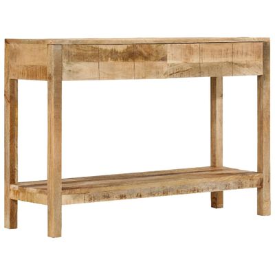 vidaXL Mesa consola con 2 cajones madera maciza de mango 110x35x75 cm