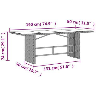 vidaXL Set de comedor de jardín 9 pzas y cojines ratán sintético negro