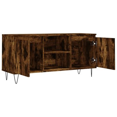 vidaXL Mueble de TV madera de ingeniería roble ahumado 104x35x50 cm