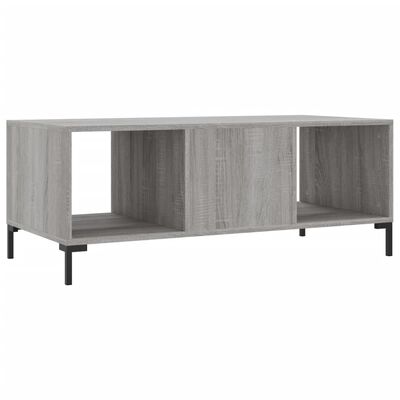 vidaXL Mesa de centro madera contrachapada gris Sonoma 102x50x40 cm