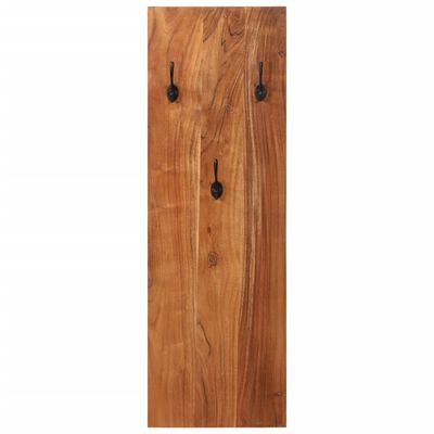 vidaXL Percheros de pared 2 uds madera maciza de acacia 36x3x110 cm