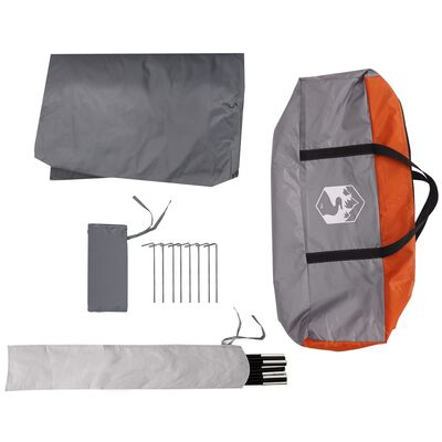 vidaXL Lona de camping impermeable naranja 430x380x210 cm