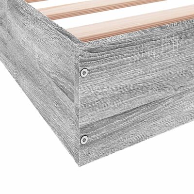 vidaXL Estructura de cama madera de ingeniería gris Sonoma 120x200 cm