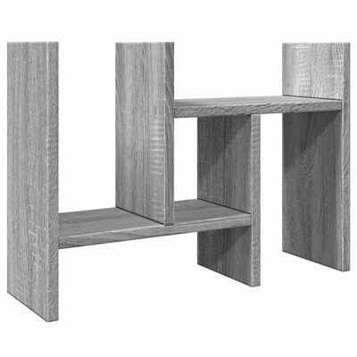 vidaXL Organizador escritorio madera ingeniería gris 34,5x15,5x35,5 cm