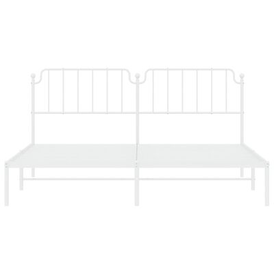 vidaXL Estructura cama sin colchón con cabecero metal blanco 193x203cm