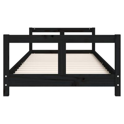 vidaXL Estructura de cama para niños madera de pino negro 80x200 cm