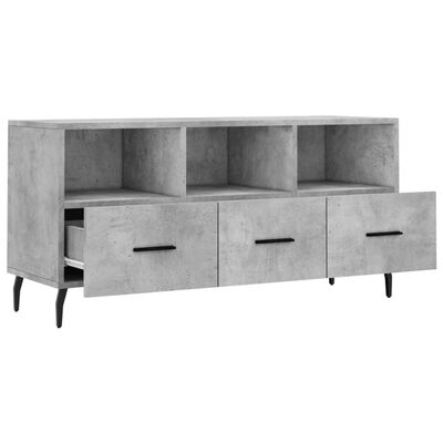 vidaXL Mueble de TV madera de ingeniería gris hormigón 102x36x50 cm