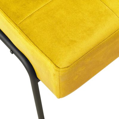 vidaXL Silla de relajación de terciopelo amarillo mostaza 65x79x87 cm