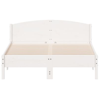 vidaXL Estructura de cama sin colchón madera de pino blanca 120x200 cm